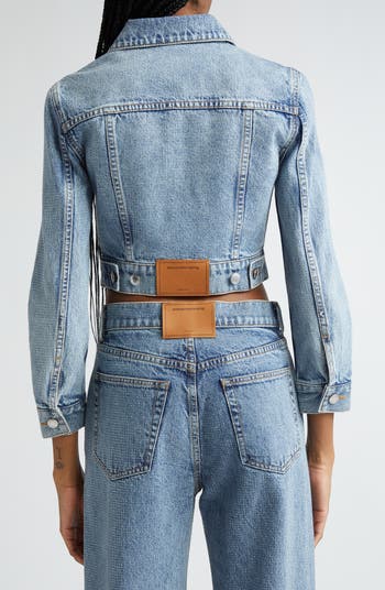 【送料&関税込】Alexander Wang Embossed Logo Trucker Denim J Alexander Wang Shrunken Denim Trucker Jacket | Nordstrom