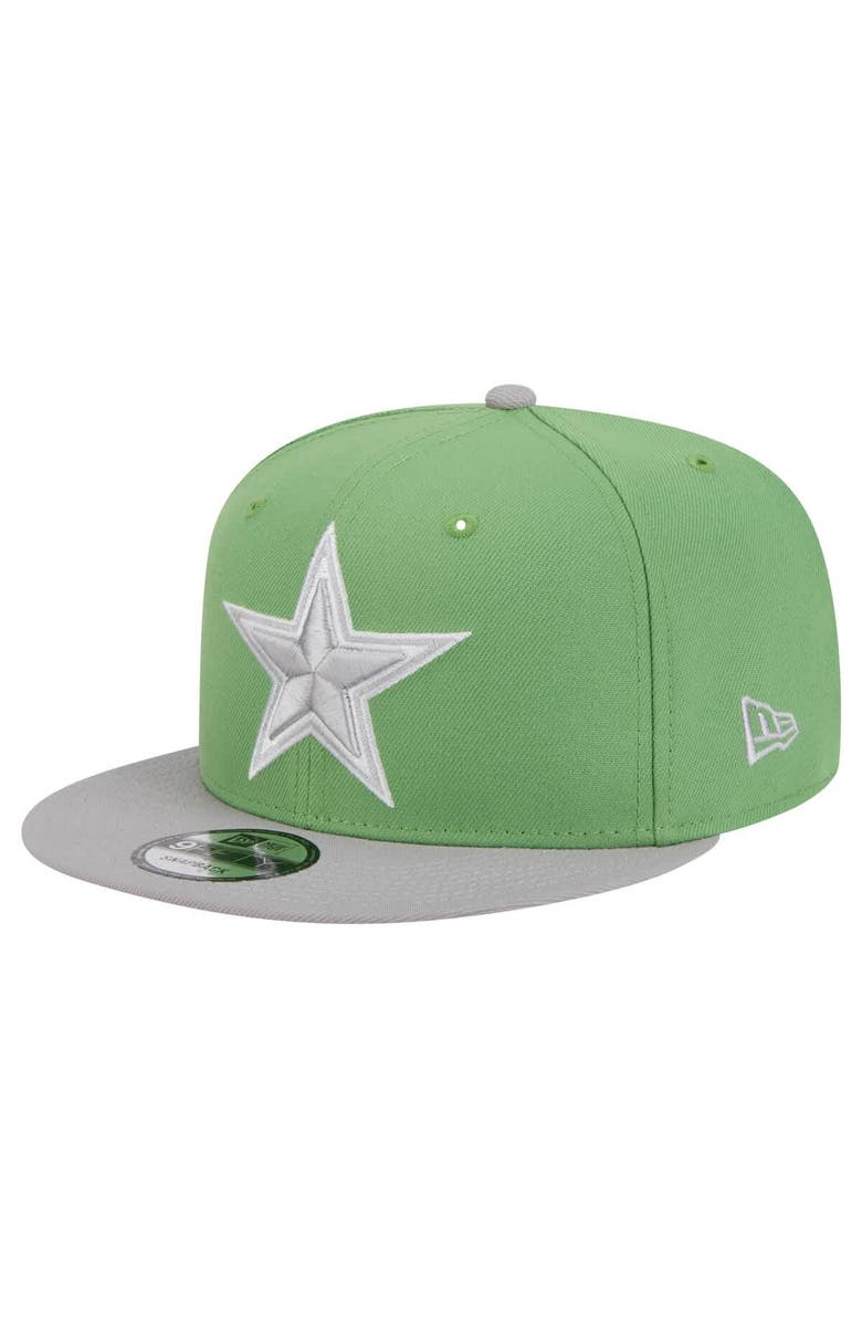 New Era Men's New Era Green Dallas Cowboys Two-Tone Color Pack 9FIFTY Snapback Hat, Main, color, Green