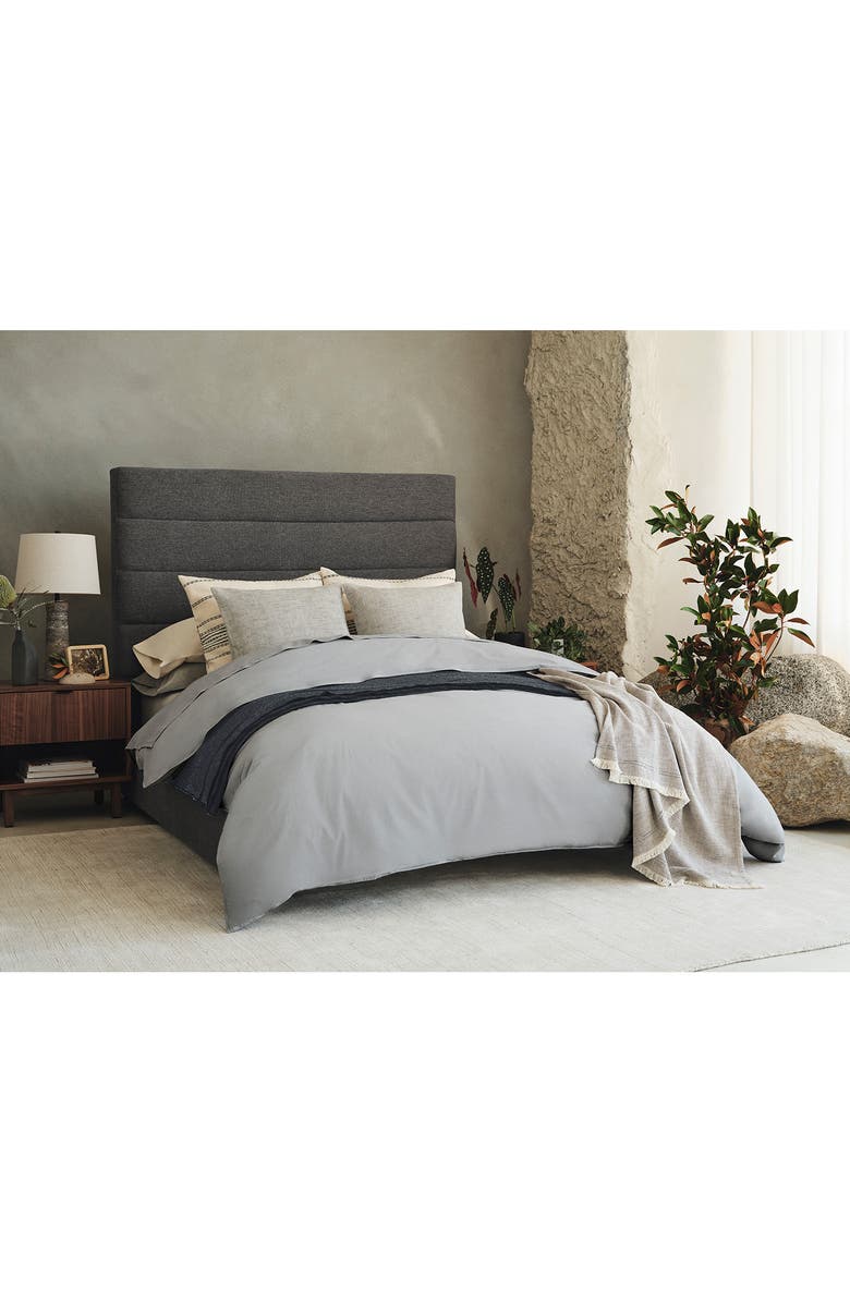Coyuchi Organic Crinkled Percale<sup>™</sup> Duvet Cover, Alternate, color,