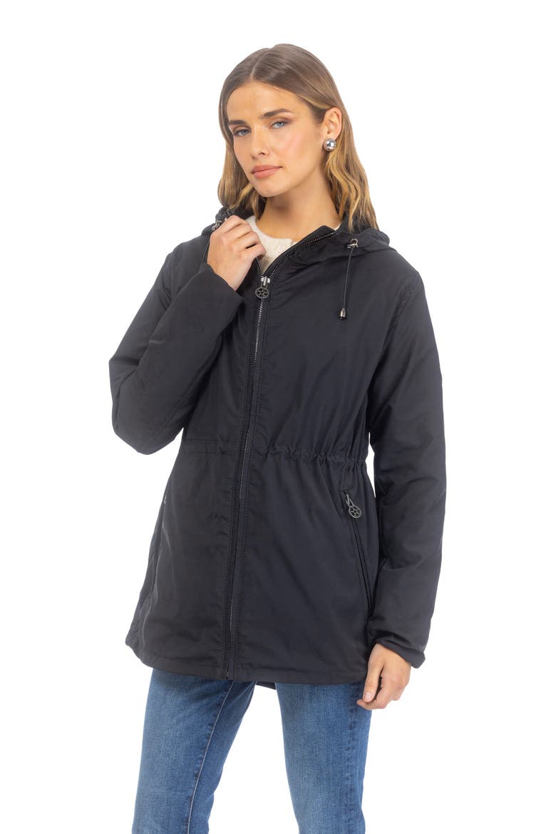 Lightweight Jacket With Zip Jackets & Hood, Alternate, color, BLACK