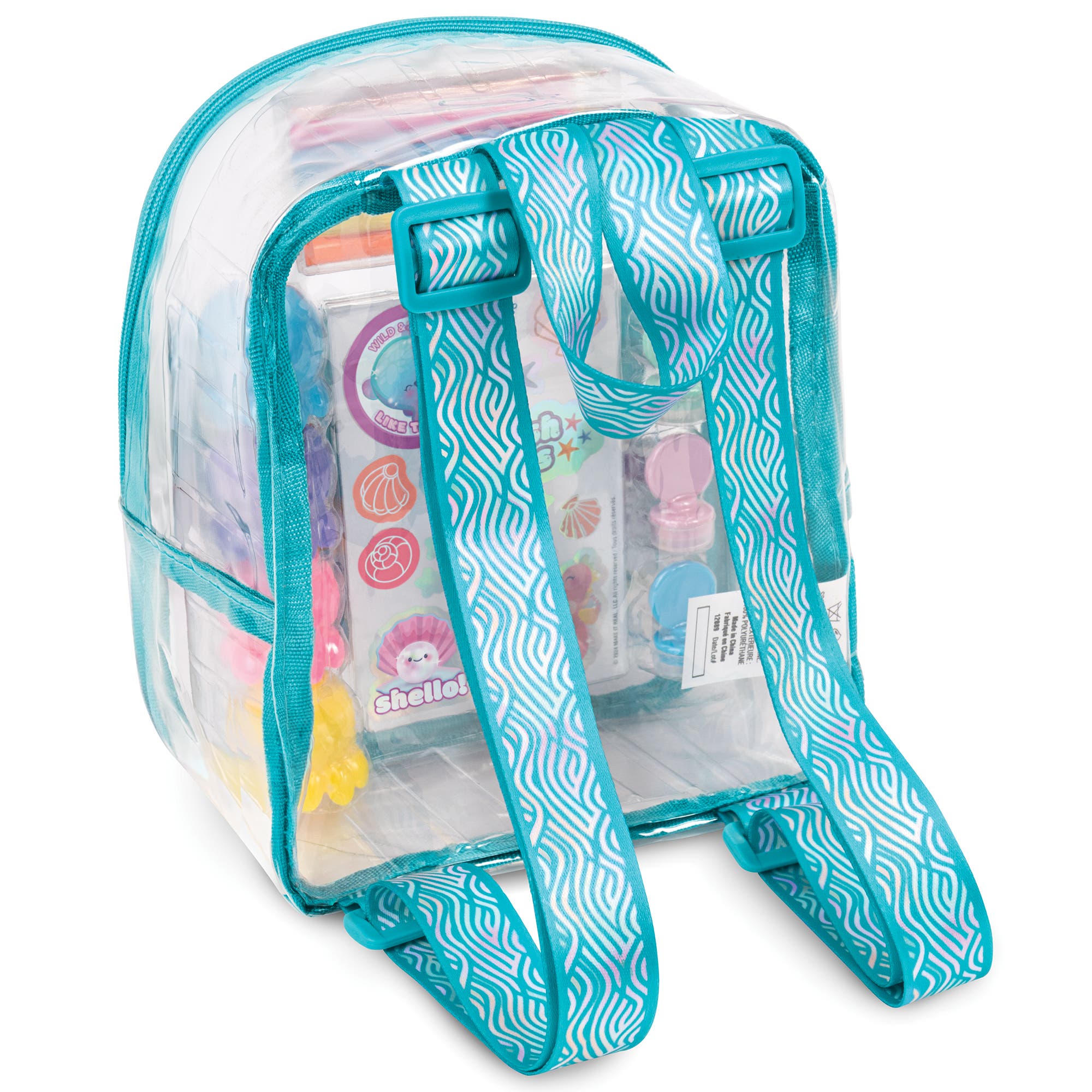 Seas The Day! Stationery Set 8 Inch Mini Backpack, Ocean Theme, Kids & Girls, Alternate, color, Multicolored