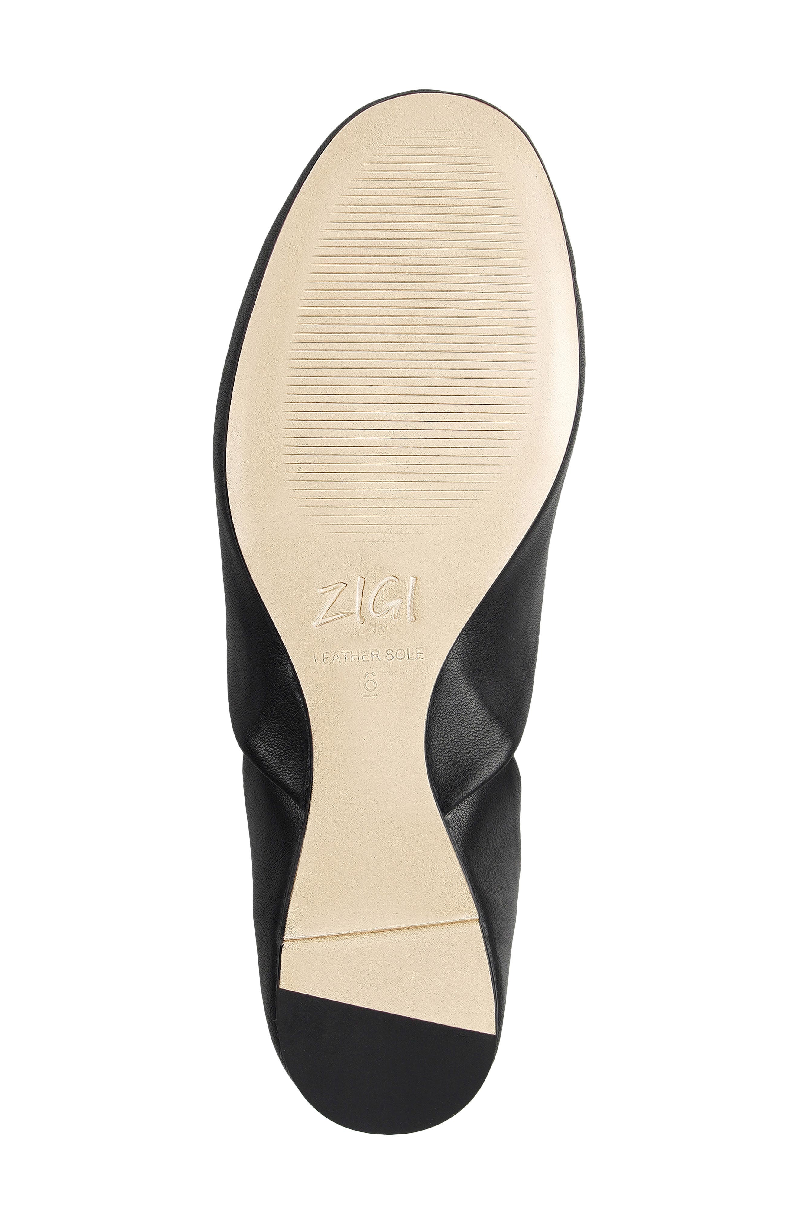 ZIGI Aberdeen d'Orsay Flat, Alternate, color, Black Leather