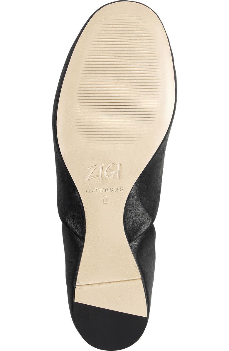 ZIGI Aberdeen d'Orsay Flat, Alternate, color, Black Leather