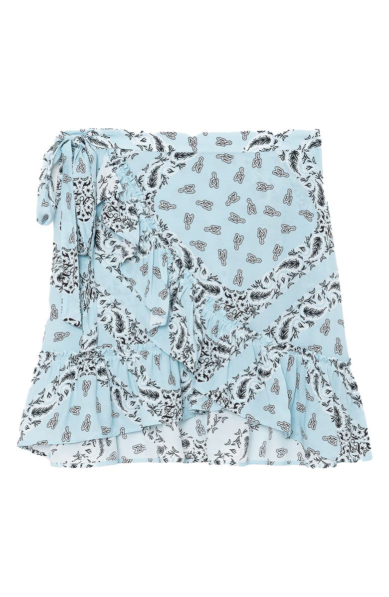 Zadig & Voltaire Jupiter Bandana Print Miniskirt, Alternate, color, Bleu Oxford