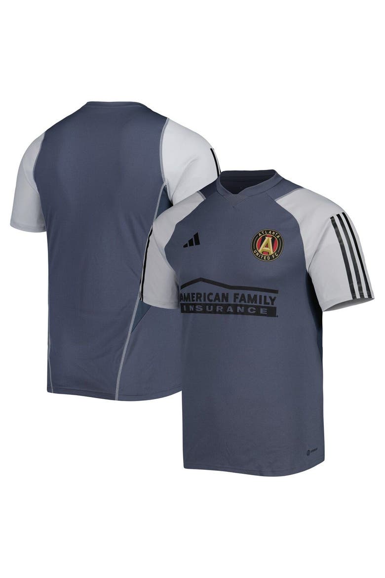 Men's adidas Gray Atlanta United FC 2023 On-Field Training Jersey, Main, color, Gray
