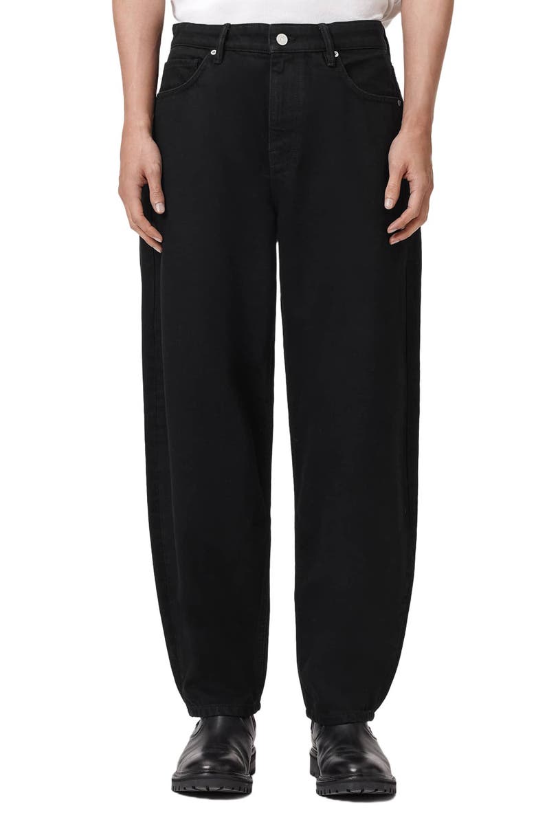 AllSaints Curve Jeans, Main, color, Washed Black