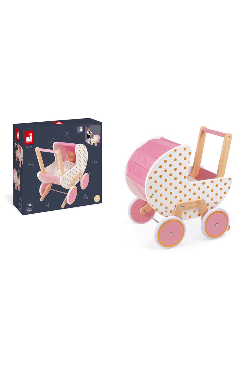 Candy Chic Pram for Baby Doll, Alternate, color, PINK