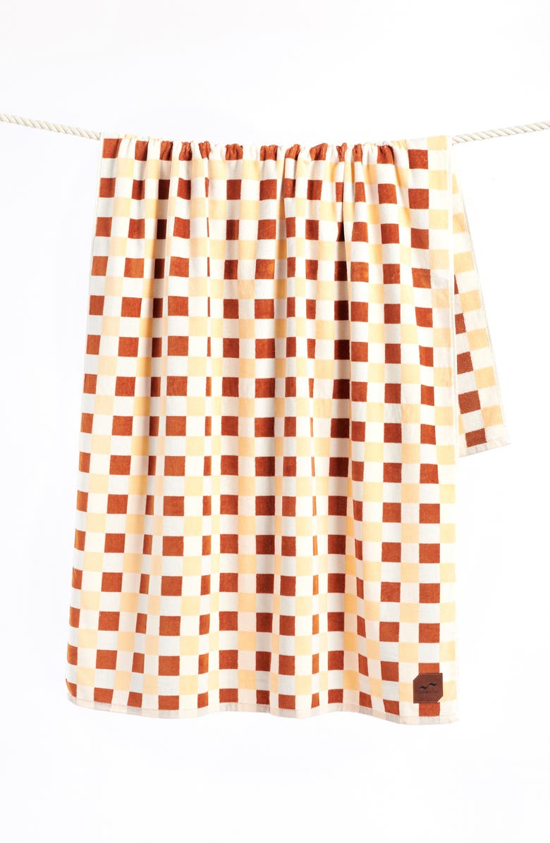 Slowtide Check It Oversize Cotton Beach Towel, Alternate, color,