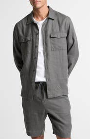 Vince Linen Garage Button-Up Shirt