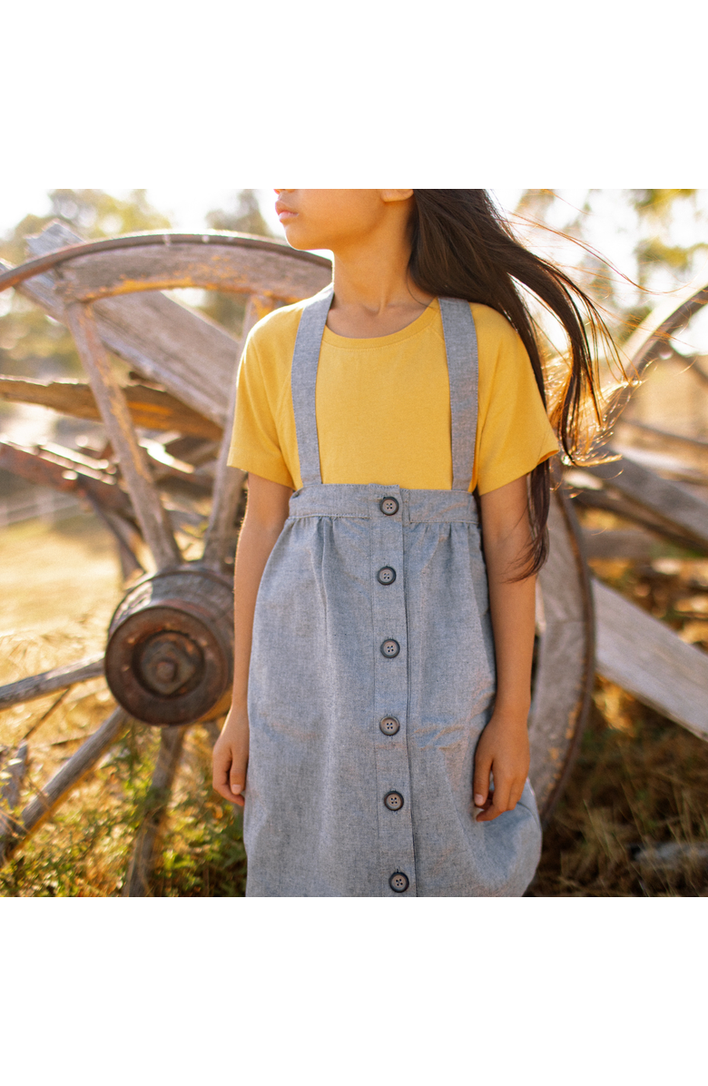 Jackalo Kids' Parker Pinafore Skirt, Main, color, Blue Gray