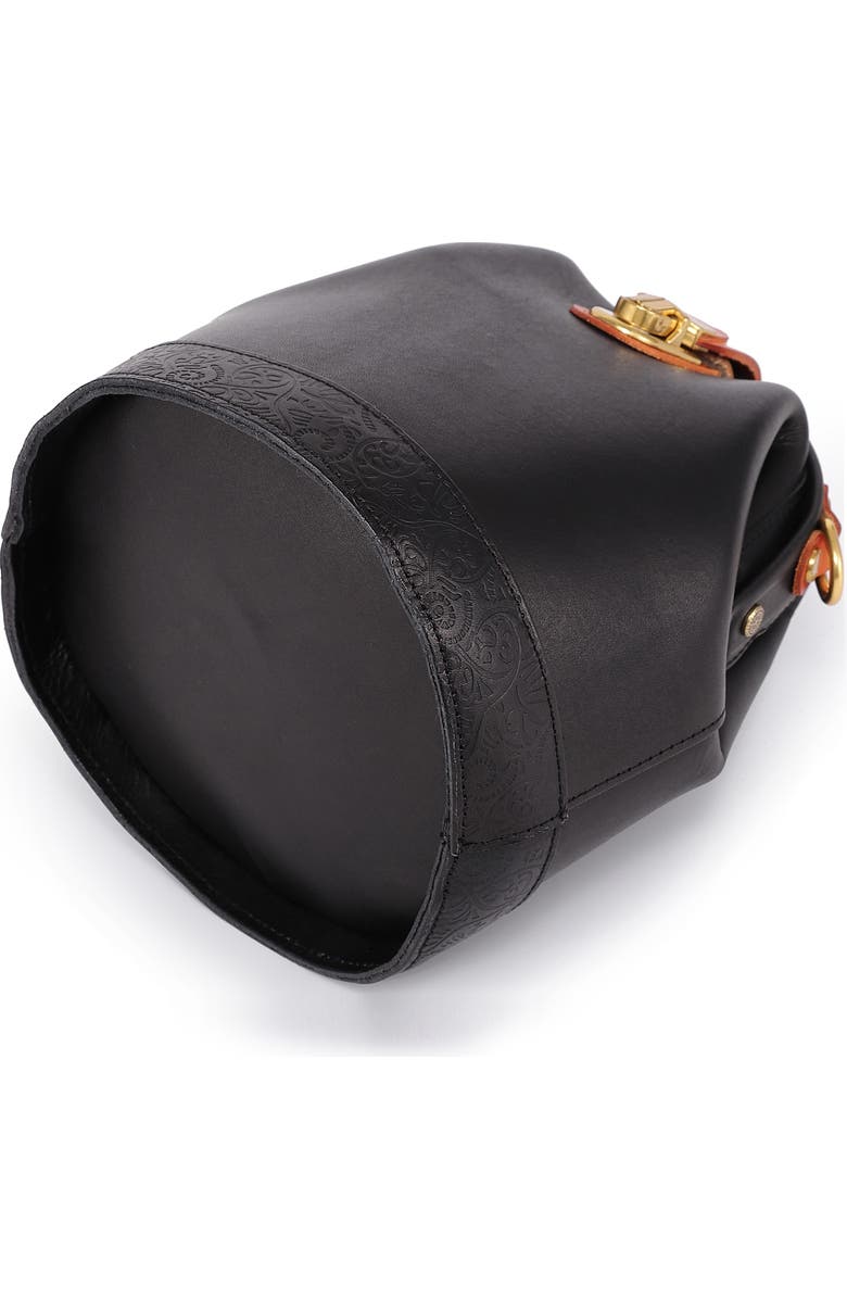 OLD TREND Doctor Bucket Leather Crossbody Bag, Alternate, color, Black