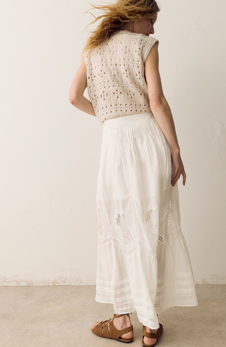 PER UNA BY M&S Cotton Maxi Skirt, Alternate, color, Soft White