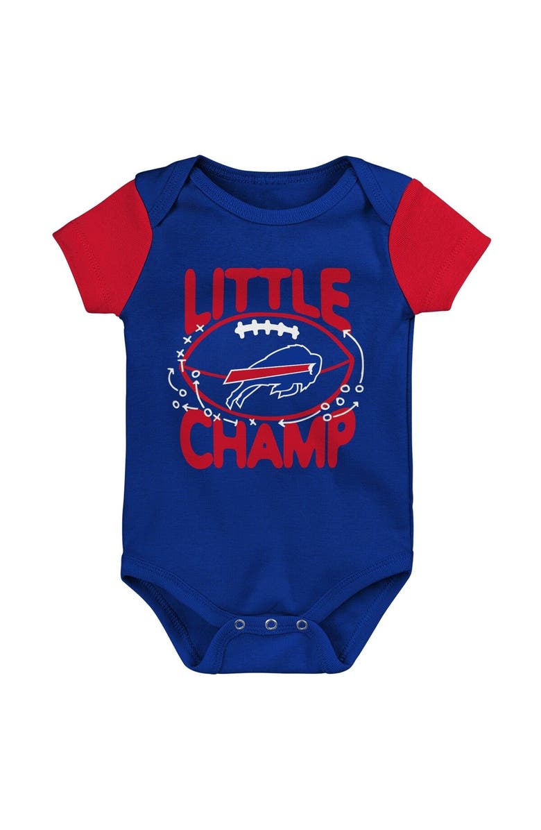 Outerstuff Newborn & Infant Royal/Red Buffalo Bills Little Champ Three-Piece Bodysuit Bib & Booties Set, Alternate, color, Royal