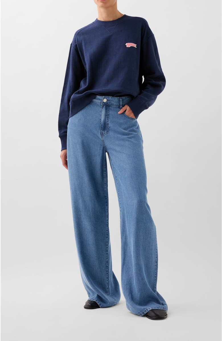 Scalpers Waffle Patch Sweater, Alternate, color, Navy