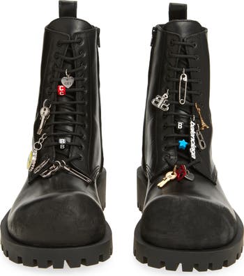 靴 balenciaga hummer 41 Men's Hummer Lace-up Bootie in Black | Balenciaga US