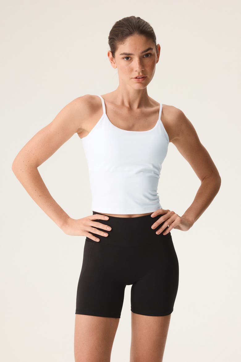 Integral-bra Sports Strappy Top With Softmove, Alternate, color, White