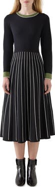LK Bennett Fara Long Sleeve Sweater Dress