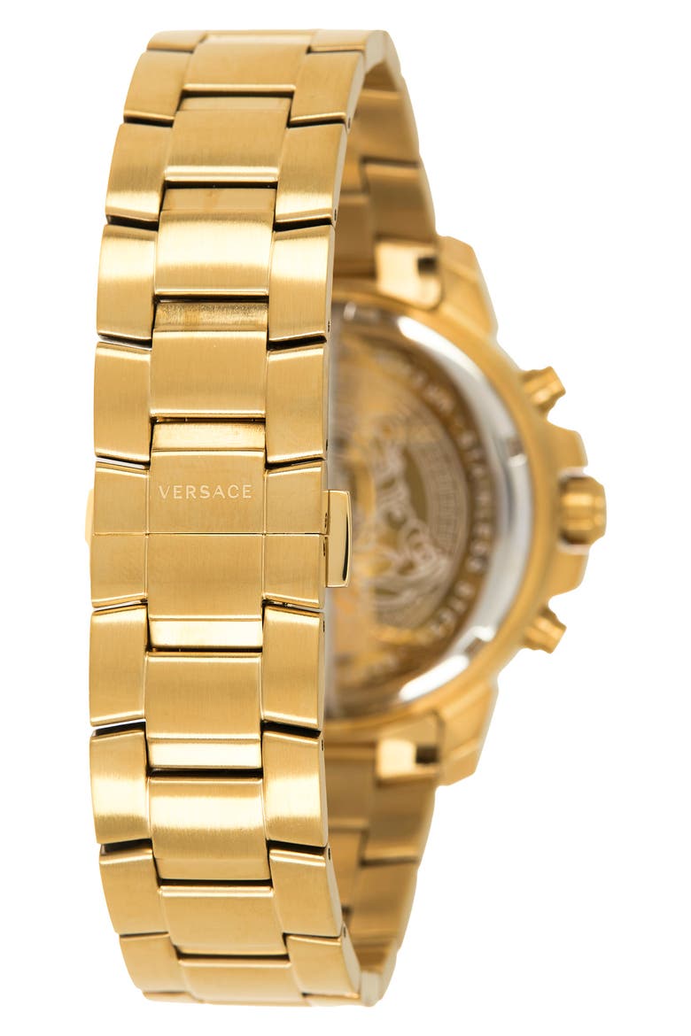 Men's New Chrono Bracelet Watch, 45mm, Alternate, color, GOLD