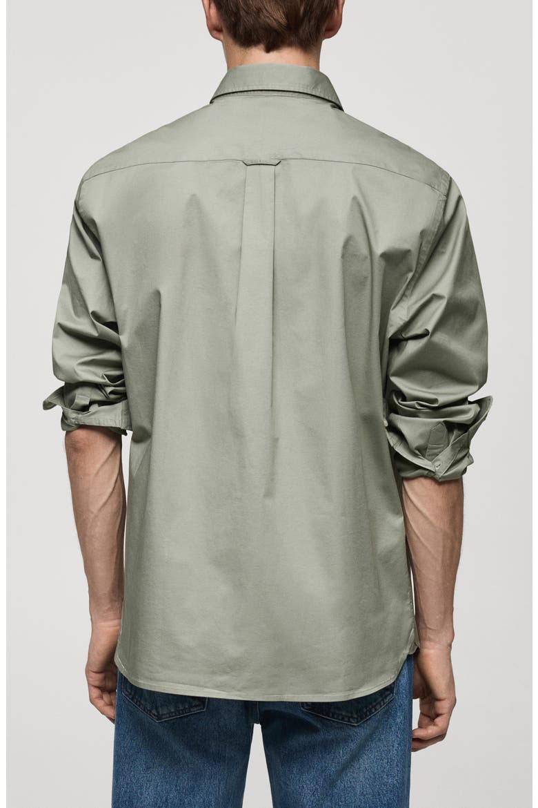 Regular Fit Stretch Cotton Button-Down Shirt, Alternate, color, KHAKI GREEN