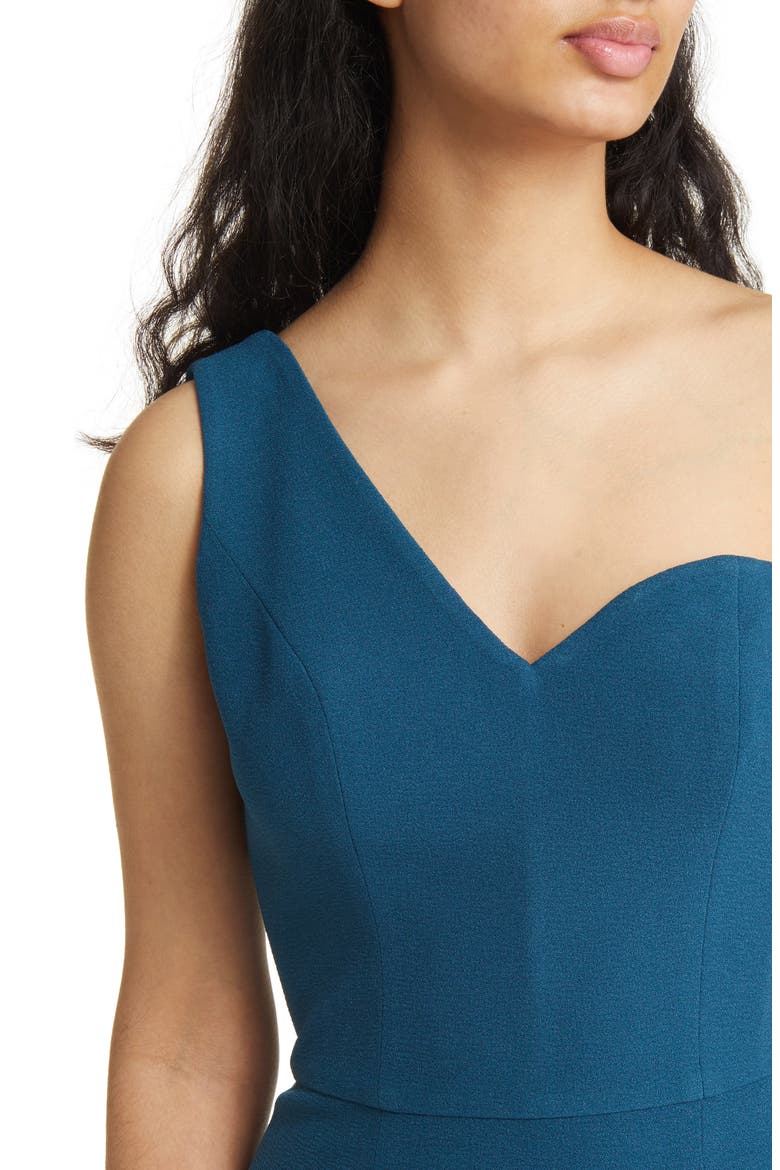 Magnolia One-Shoulder Asymmetric Body-Con Midi Dress, Alternate, color, PEACOCK BLUE