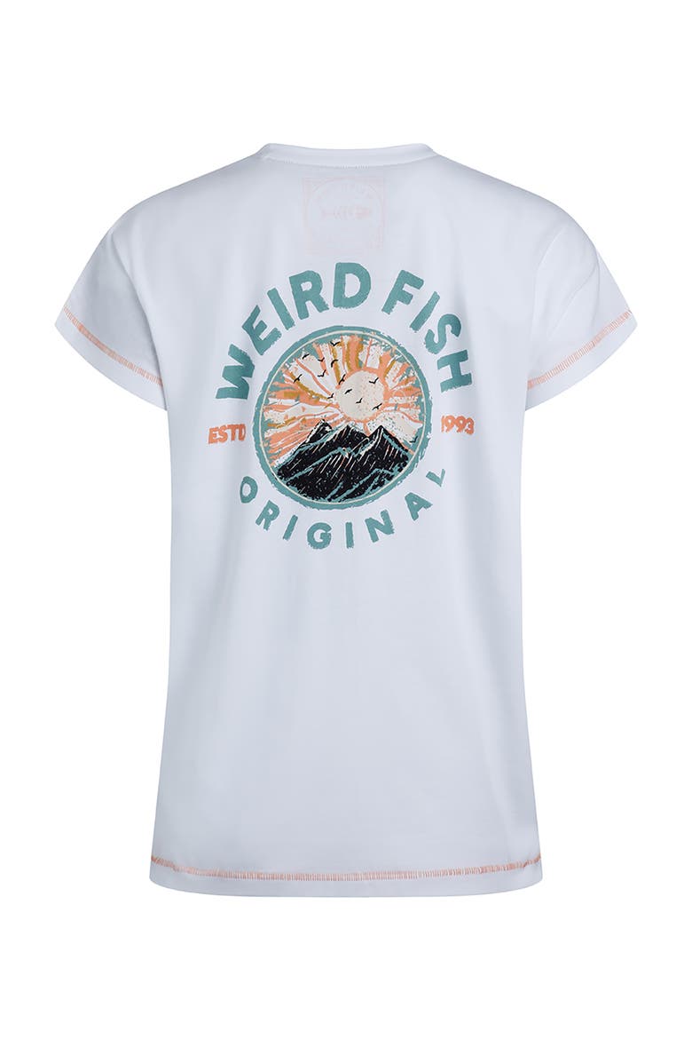 Sunset Summit Back Print Graphic T-Shirt, Alternate, color, White