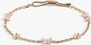 Alex and Ani Butterfly and Flower Anklet