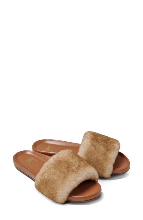 Gallito Más Genuine Shearling Slide Sandal (Women)