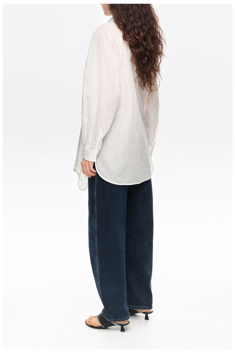 Lace Hem T-Shirt, Alternate, color, IVORY