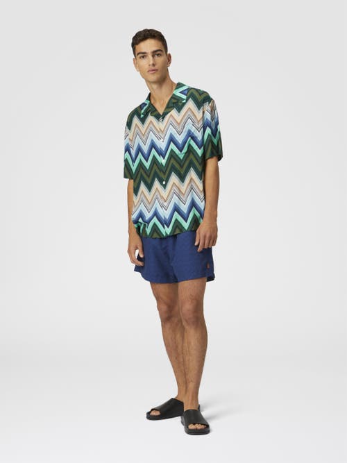 Missoni Viscose Bowling Shirt With Macro Zigzag And Breast Pocket In Multi