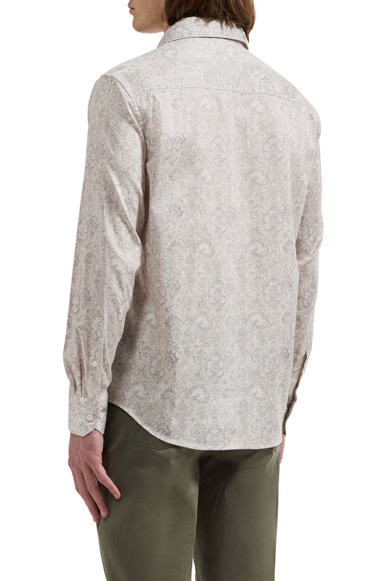 Axel Long Sleeve Patterned Shirt, Alternate, color, LIMESTONE