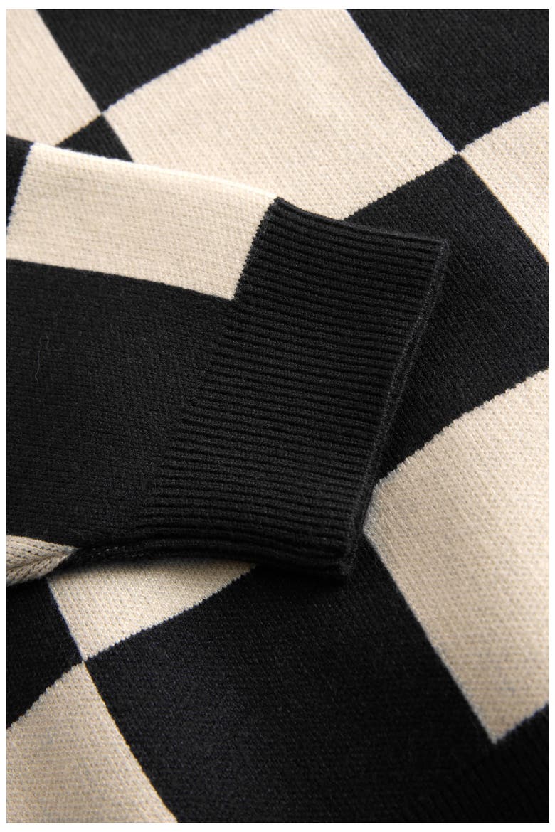 Kids' Checkerboard Knit Sweater, Alternate, color, MULTI