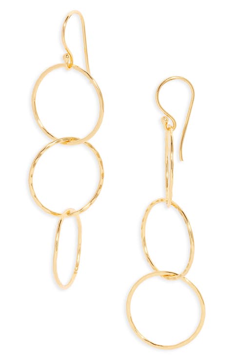 Trinity Trio Linear Drop Earrings