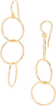 Kiara by Ki-ele Trinity Trio Linear Drop Earrings