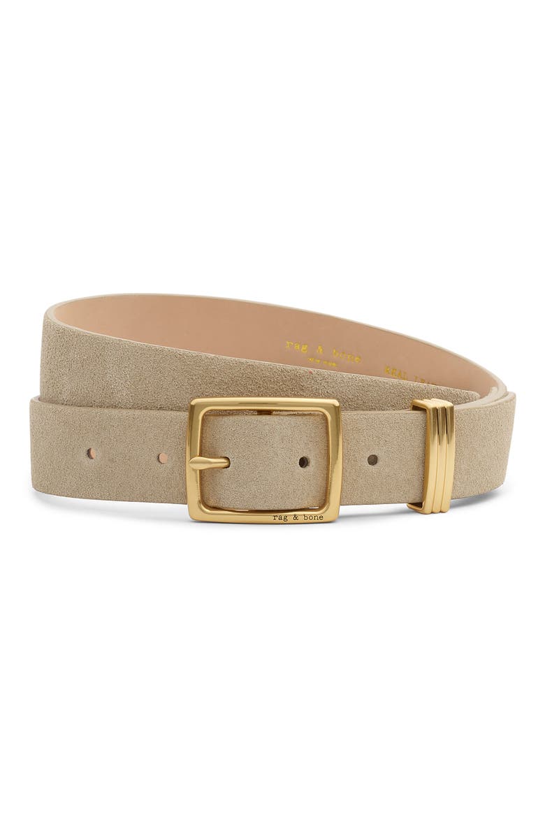 X Boyfriend 2.0 Suede Belt, Main, color, TAUPE SUEDE