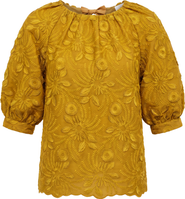 Cartolina Kaia 3D Embroidered Satin Top