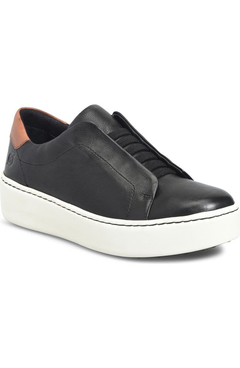 Børn Mazzy Platform Sneaker, Main, color, Black Leather