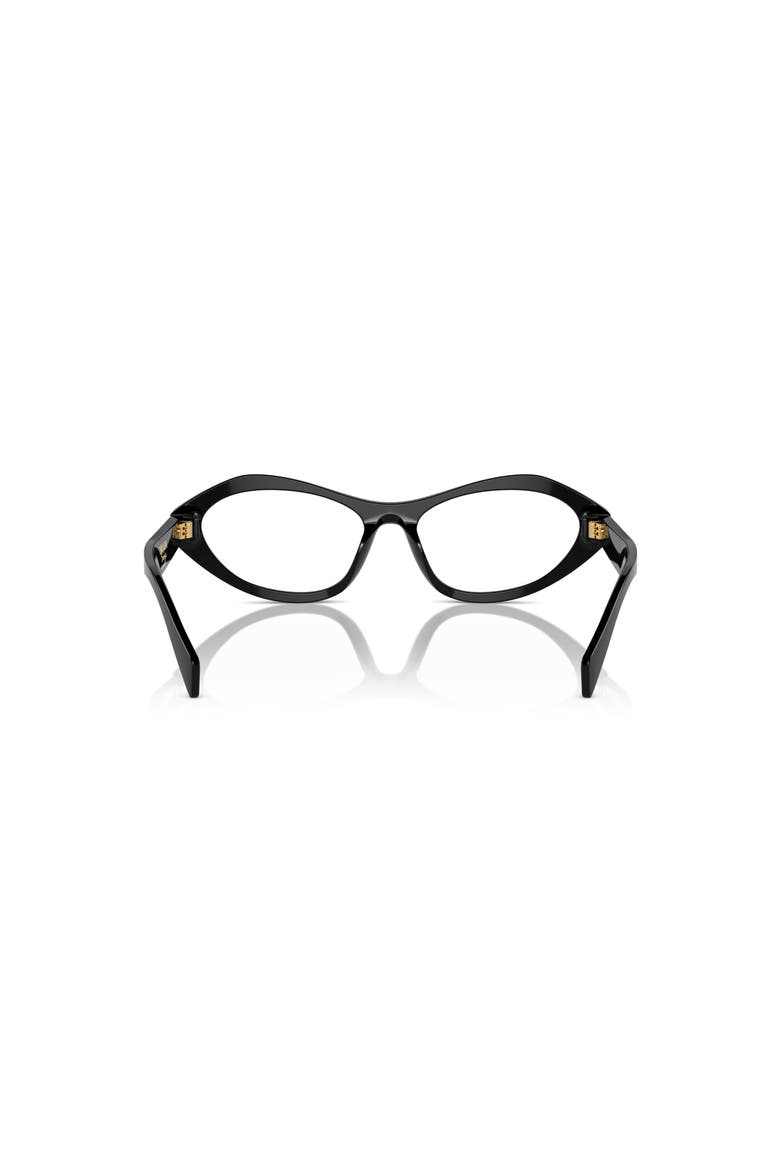 55mm Oval Optical Glasses, Alternate, color, BLACK