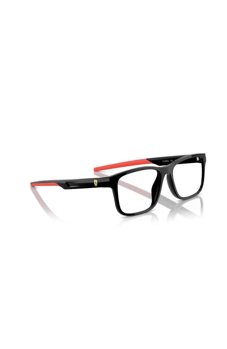 Scuderia Ferrari 56mm Rectangle optical glasses, Alternate, color, Black