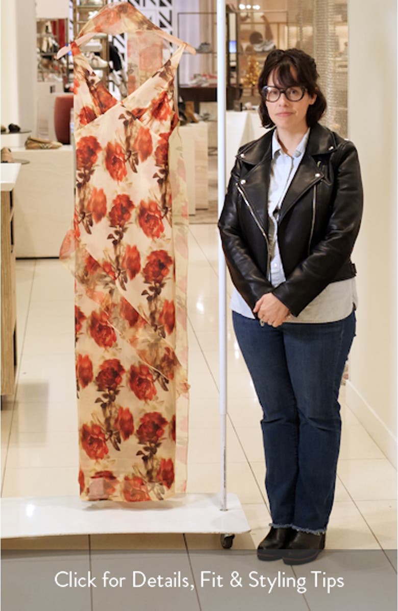 Floral Print Maxi Dress, sales video thumbnail