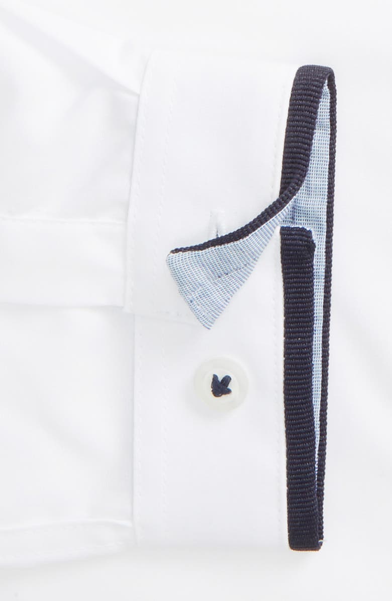 Topman White Contrast Dress Shirt, Alternate, color,