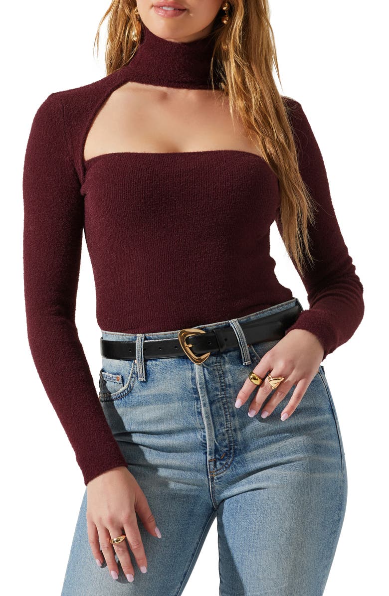 ASTR the Label Izabella Sweater, Main, color, Wine