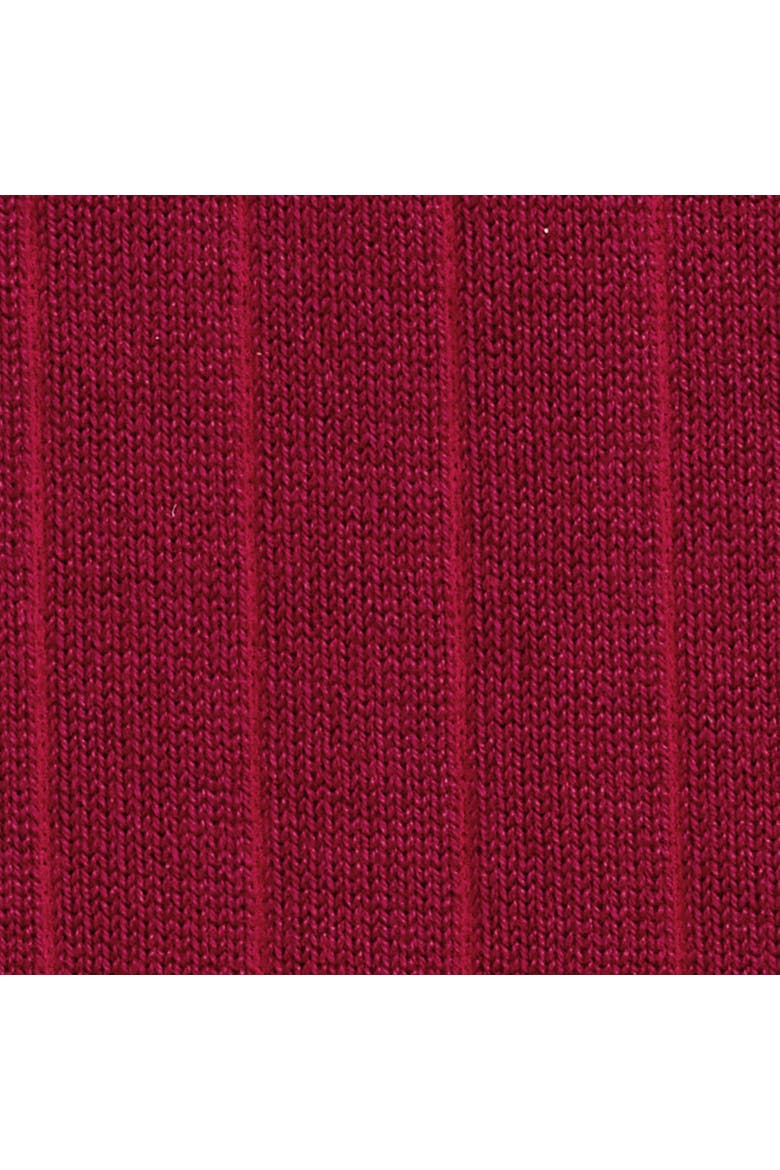 Striped Cotton Socks, Alternate, color, RED / STRIPED
