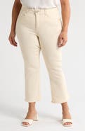 Wit & Wisdom Frayed High Waist Ankle Slim Straight Leg Pants (Nordstrom Exclusive)