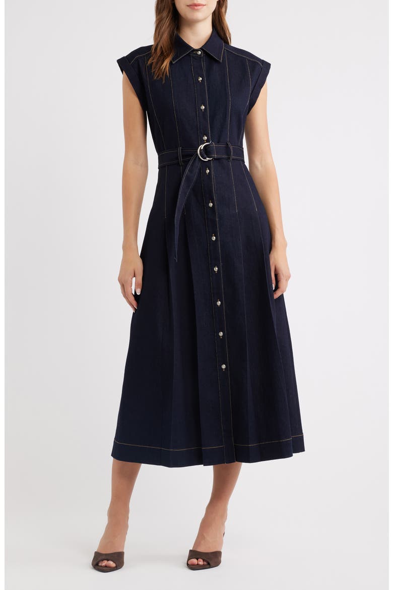 Denim Shirtdress, Main, color, DENIM