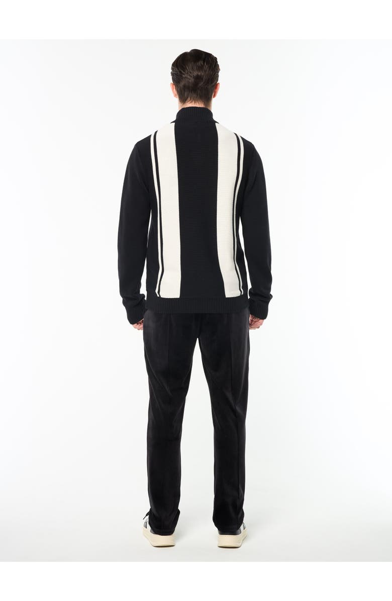 Sergio Tacchini Young Line Knit Polo, Alternate, color, Black/Gardenia