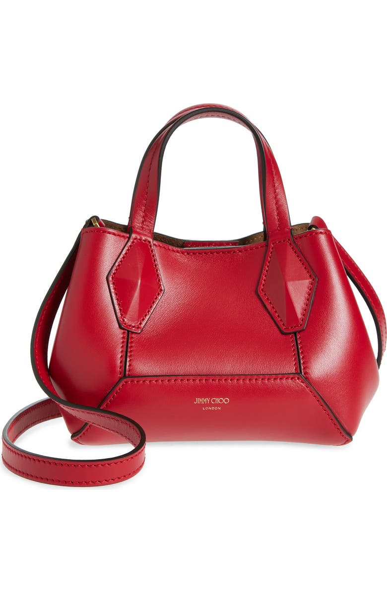 Jimmy Choo Extra Small Diamond Leather Tote, Main, color,