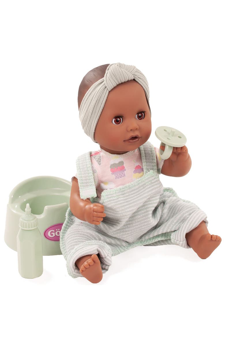 Gotz Sleepy Aquini 13" Drink & Wet Bath Baby Girl Doll, Main, color, 