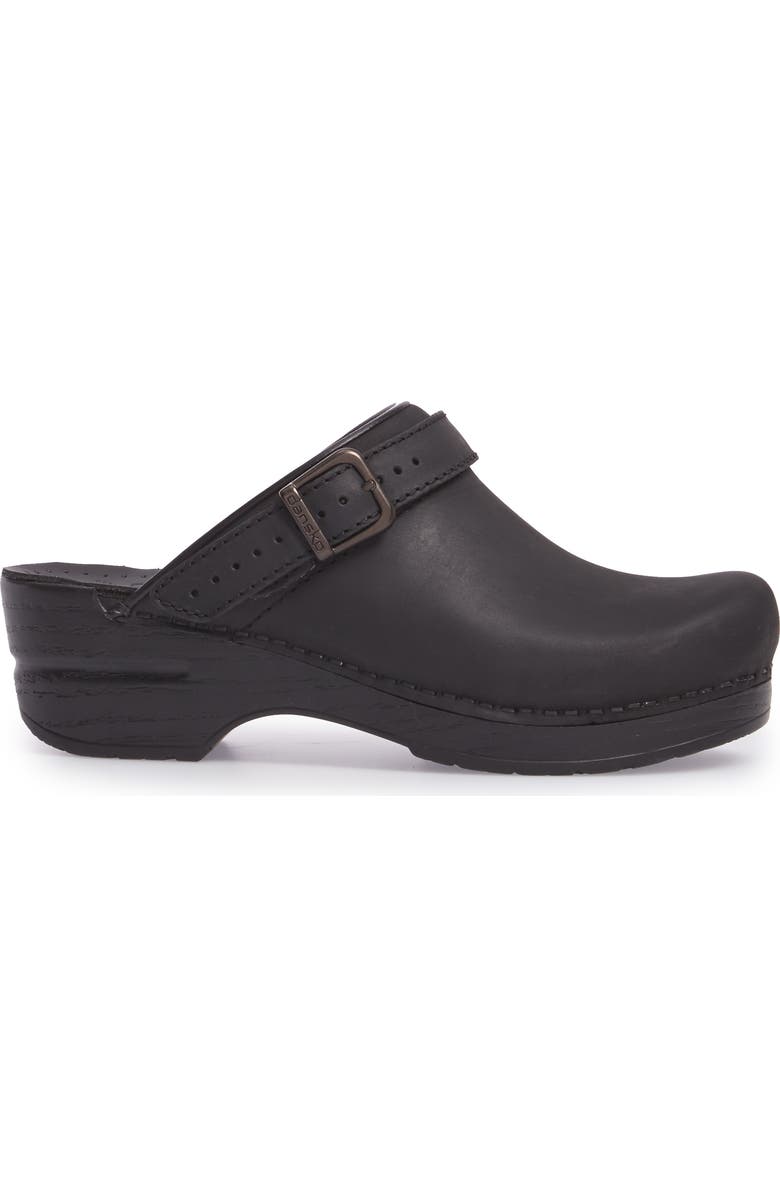 Dansko Ingrid Clog, Alternate, color, Black Oiled Leather