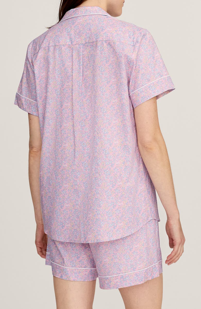 Petite Plume Brushed Cotton Twill Short Pajamas, Alternate, color, Pink