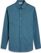 Bugatchi Julian Shaped Fit Geo Print Button-Up Shirt